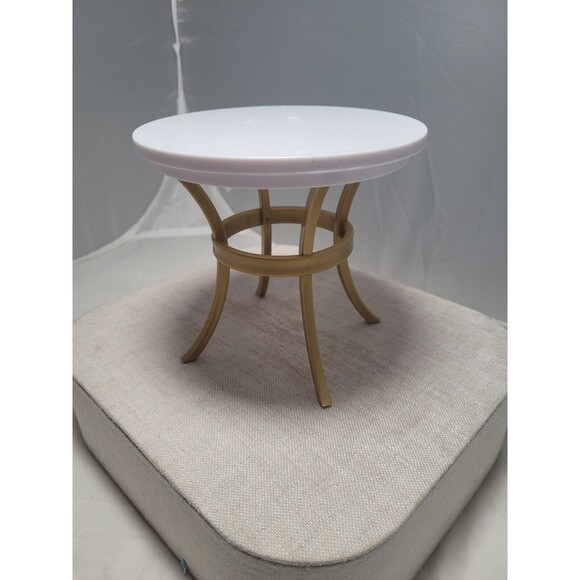 NEW RAINBOW HIGH DOLL HOUSE REPLACEMENT PART FITS BARBIE  WHITE GOLD TABLE - Picture 3 of 3